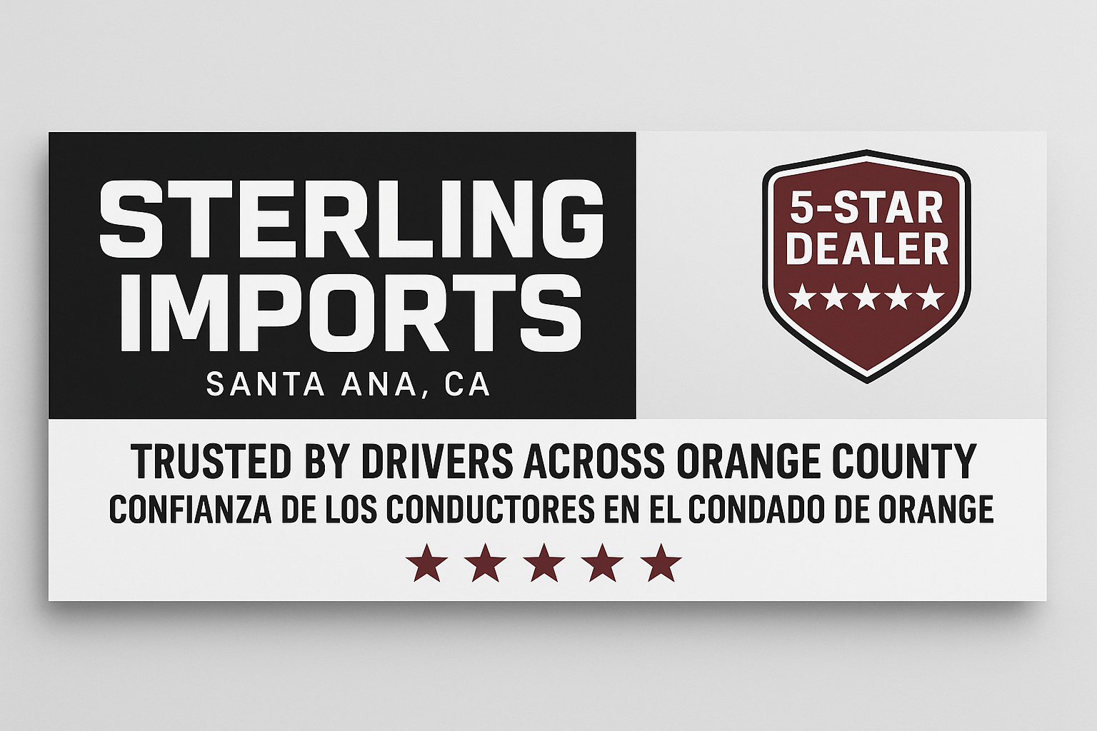 Sterling Imports 5 star reviews